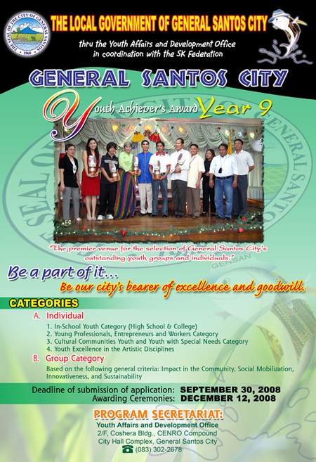 yaa-poster Gensan Youth Achiever\'s Award Poster