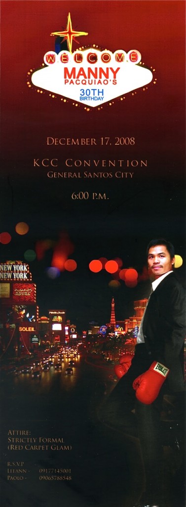 Pacquiao Birthday Party Invitation