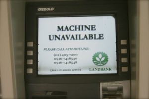 Offline Landbank ATM at the City Hall