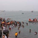 Waiting devotees