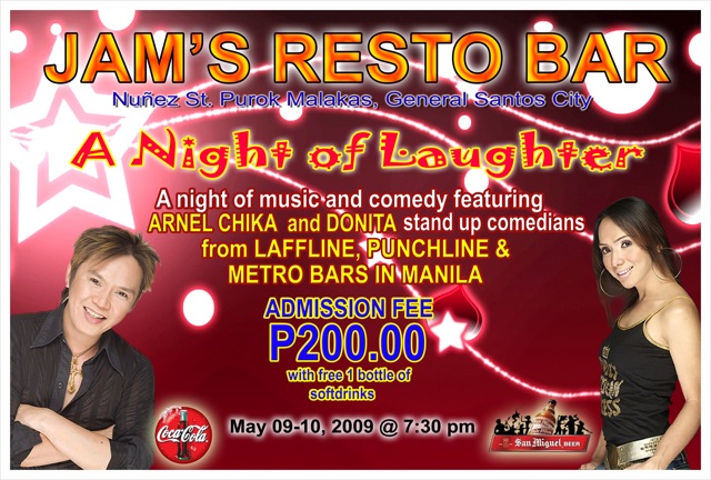 Night of Laughter at Jam's Resto Bar