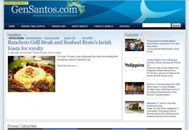 old GenSantos.com Screenshot